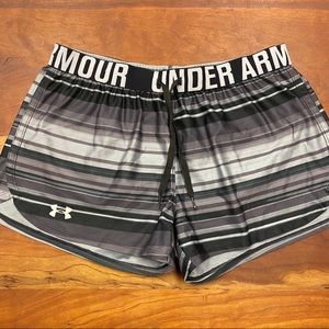 Black/Gray Under Armour Athletic/Running Shorts